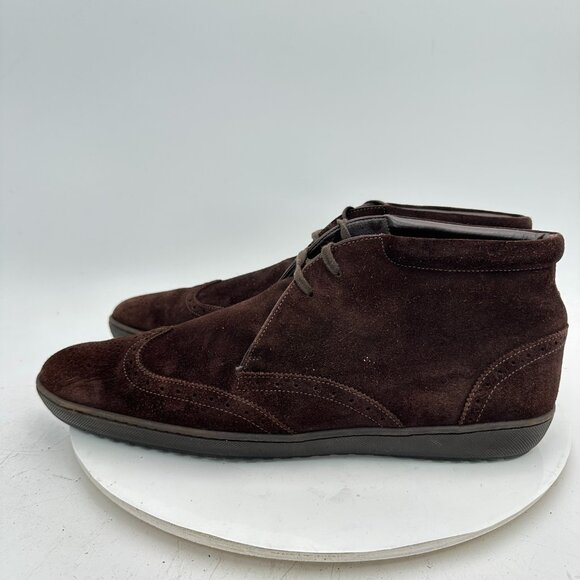 Louis Vuitton Men Size UK 8.5 US 9.5 Brown Suede Brogue Lace Up Chukka Boot - Picture 1 of 12